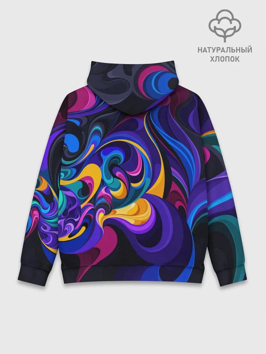 Худи мужской база хлопок / ABSTRACT COLOR