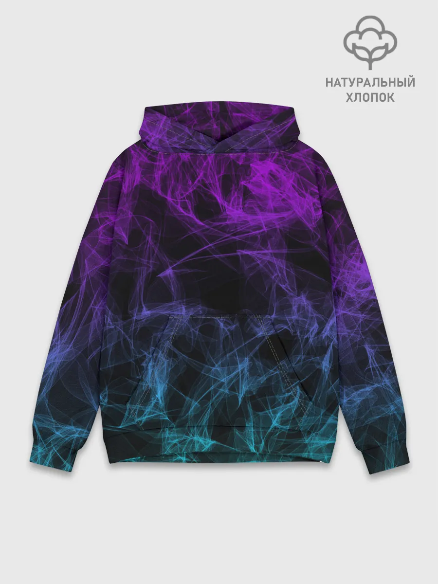 Худи мужской база хлопок / NEON SMOKES STRIPES | НЕОНОВЫЕ ВОЛНЫ