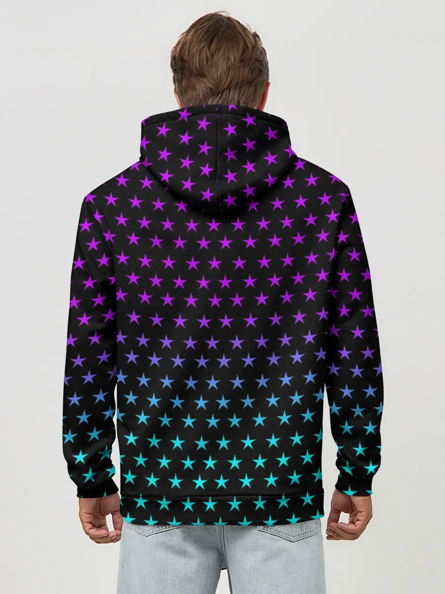 Худи мужской база хлопок / НЕОНОВЫЕ ЗВЁЗДЫ