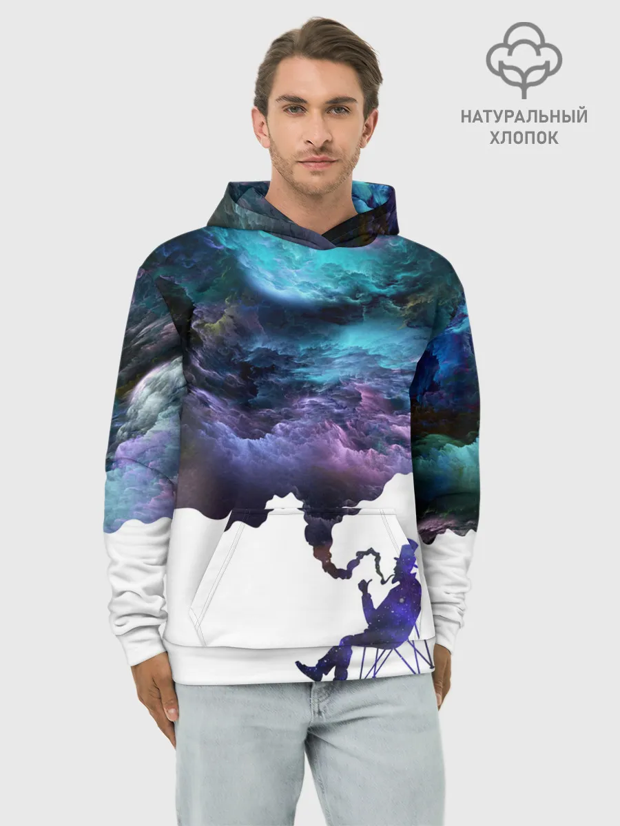 Худи мужской база хлопок / Smoky dreams