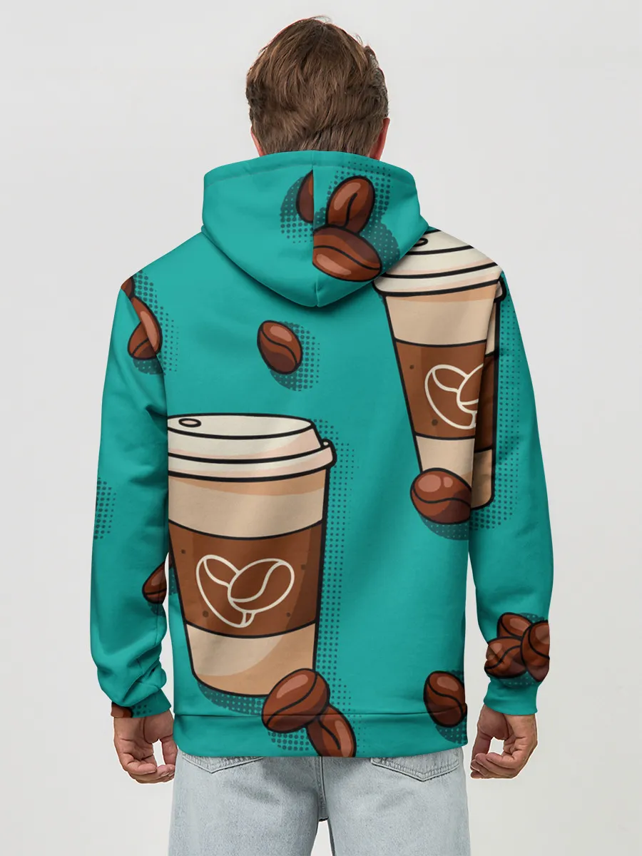 Худи мужской база хлопок / Я ЛЮБЛЮ КОФЕ | I LOVE COFFEE