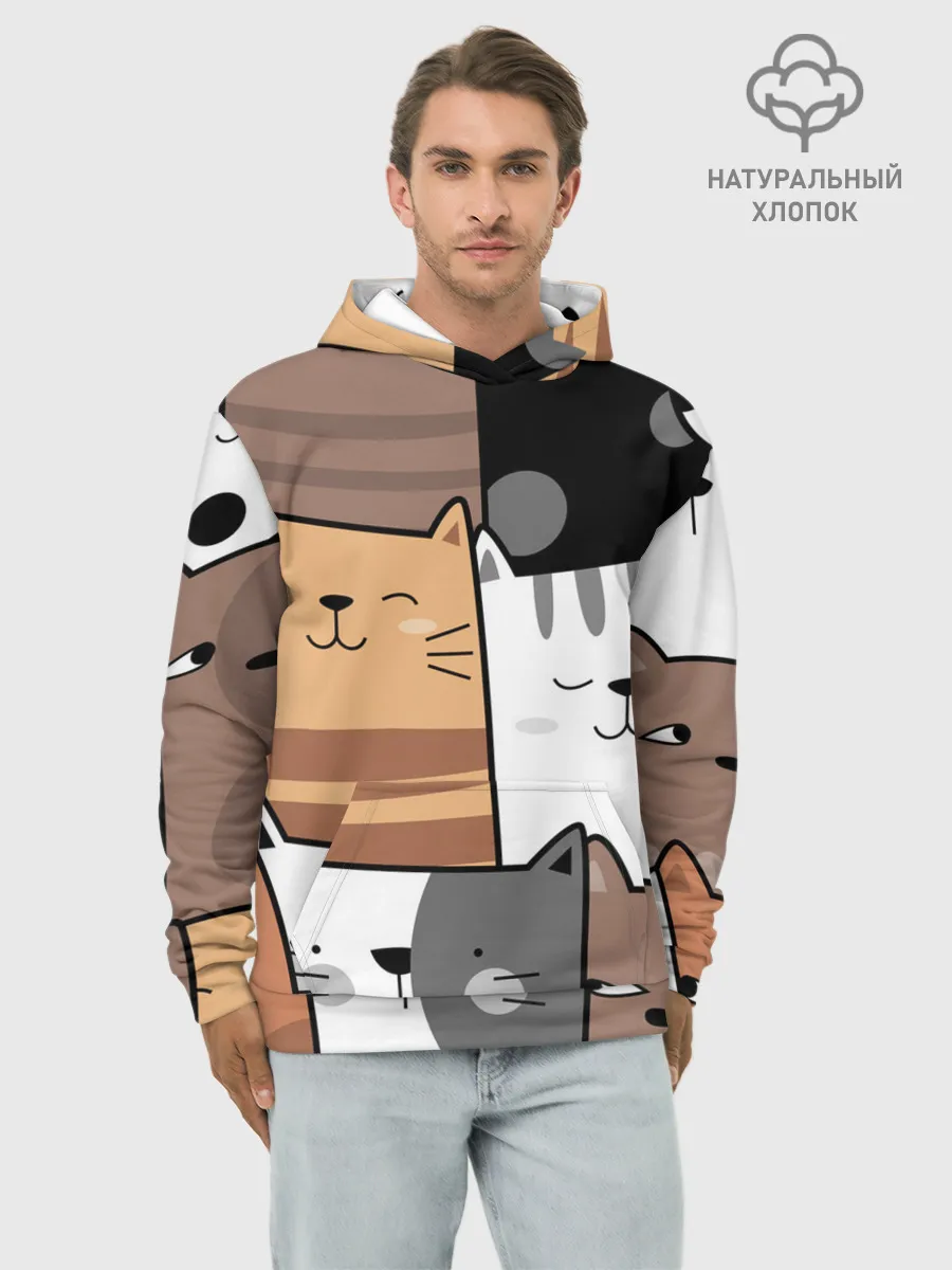 Худи мужской база хлопок / КОТЕЙКИ | ПАТТЕРН