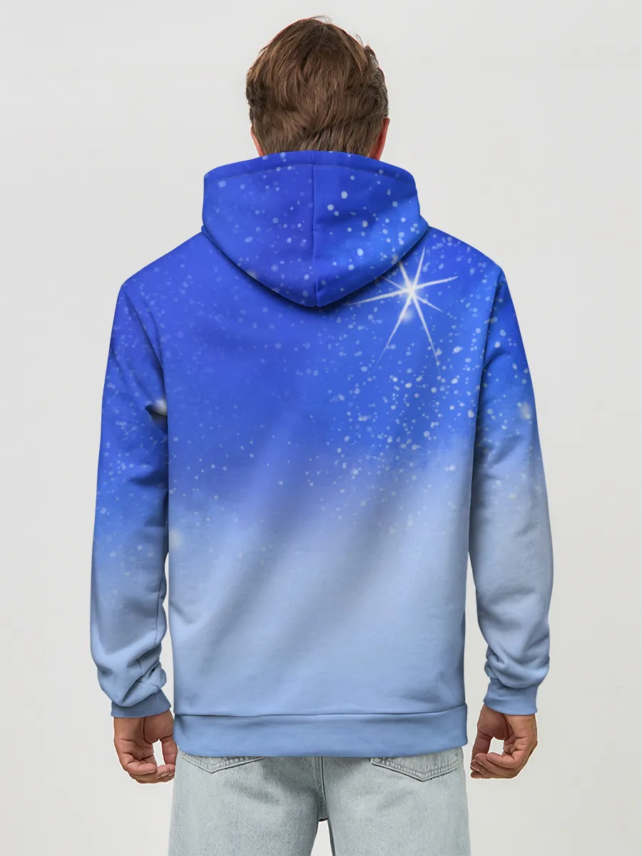 Худи мужской база хлопок / Кот и космос