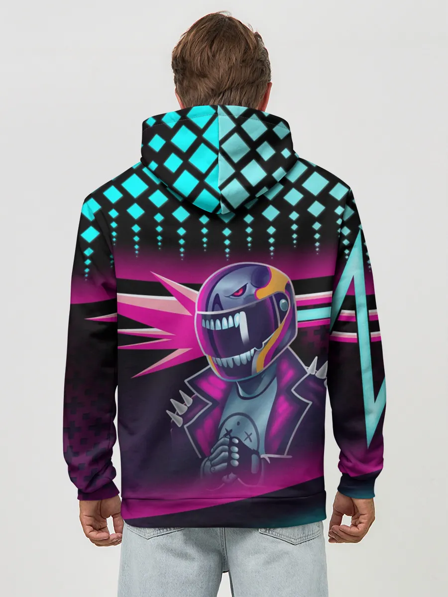 Худи мужской база хлопок / НЕОНОВЫЙ ГОНЩИК