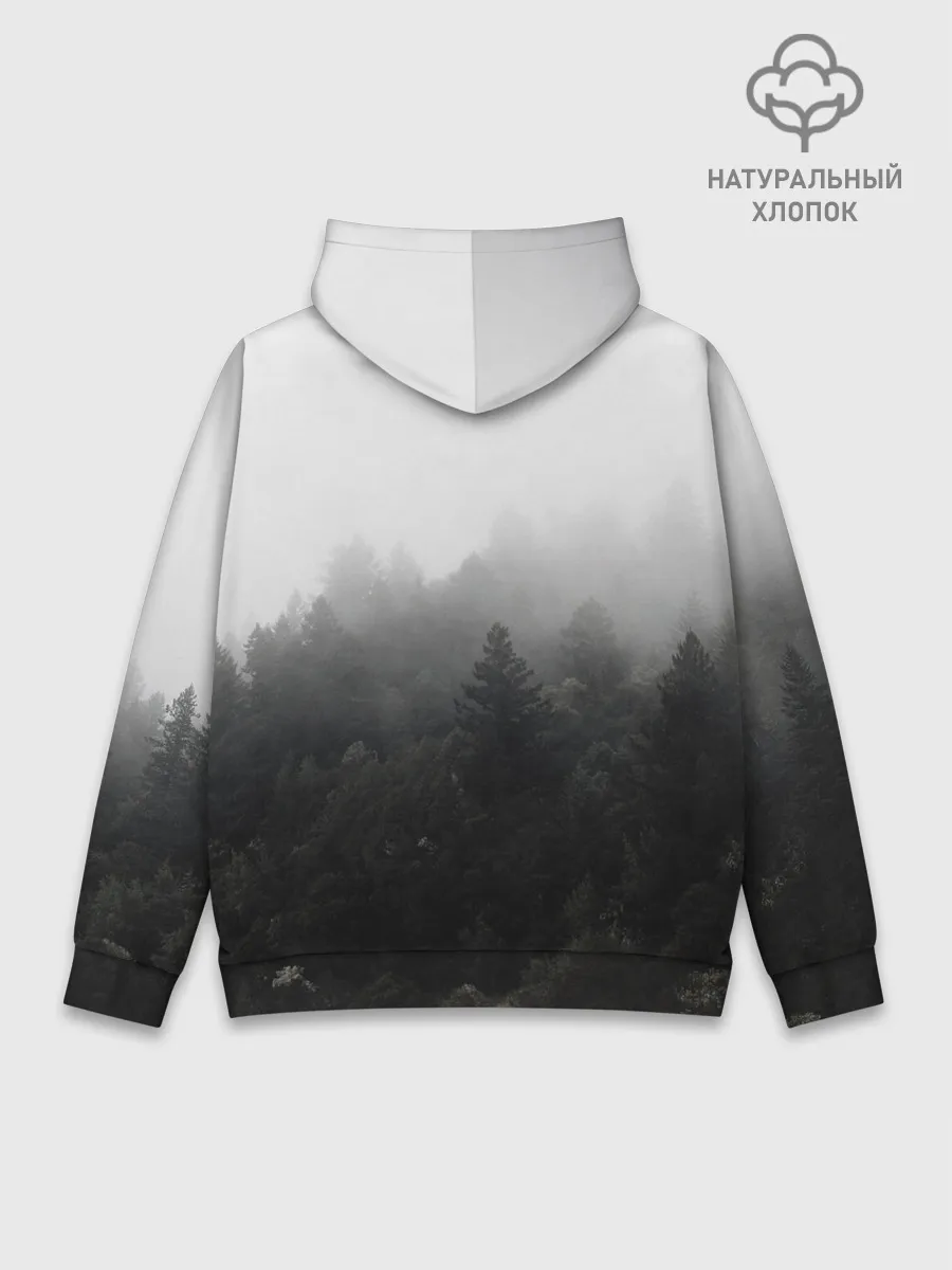 Худи мужской база хлопок / Лес