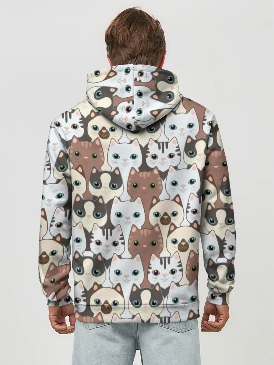 Худи мужской база хлопок / Животные.