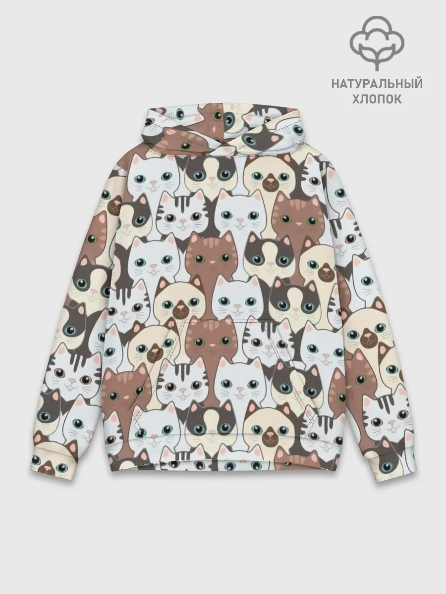 Худи мужской база хлопок / Животные.