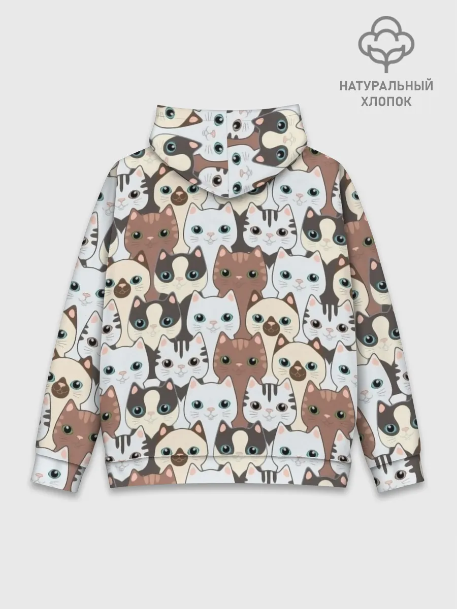 Худи мужской база хлопок / Животные.