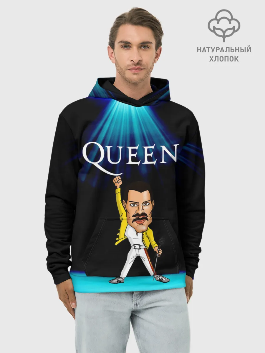 Худи мужской база хлопок / Фреди Меркури