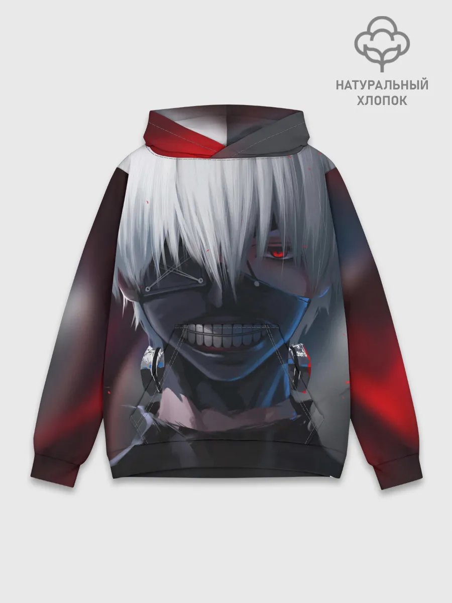Худи мужской база хлопок / TOKYO GHOUL | ТОКИЙСКИЙ ГУЛЬ