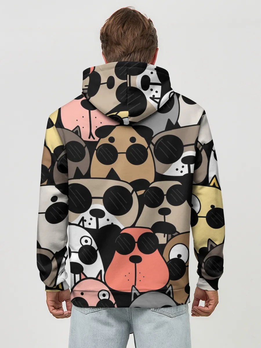 Худи мужской база хлопок / Серьезные псы