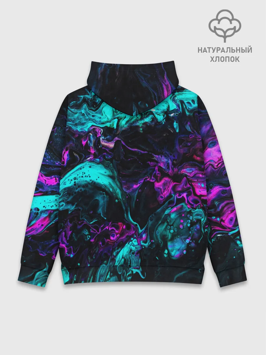 Худи мужской база хлопок / НЕОНОВАЯ АБСТРАКЦИЯ | NEON