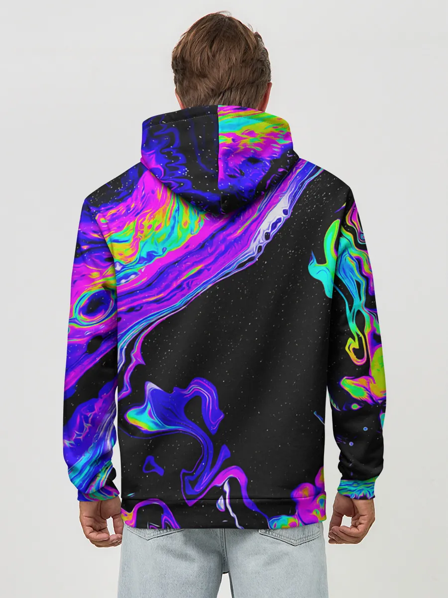 Худи мужской база хлопок / DIGITAL ABSTRACT