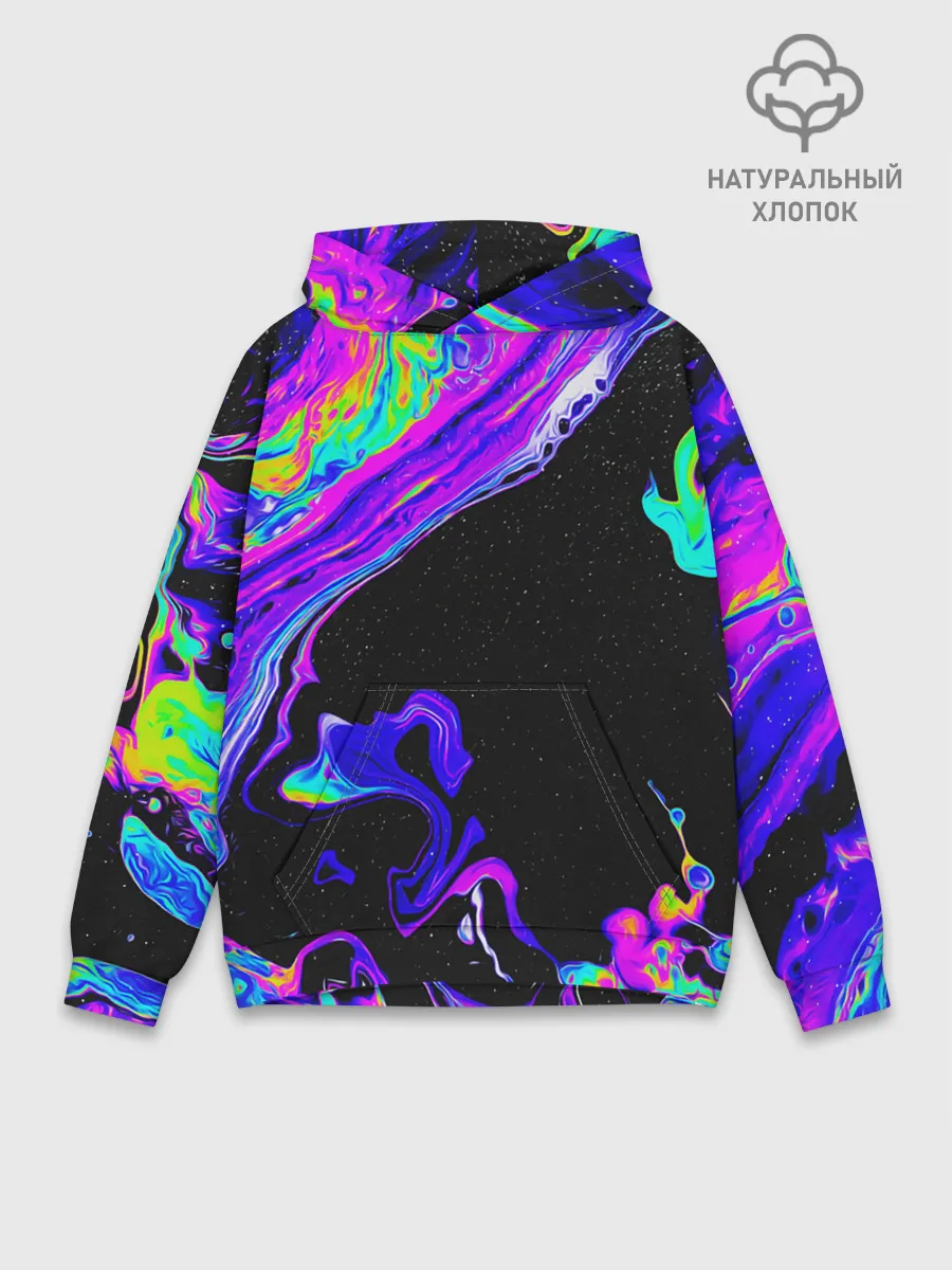 Худи мужской база хлопок / DIGITAL ABSTRACT