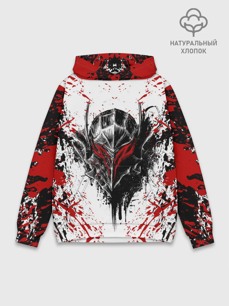 Худи мужской база хлопок / БЕРСЕРК ЧЁРНАЯ МАСКА / BERSERK BLACK MASK