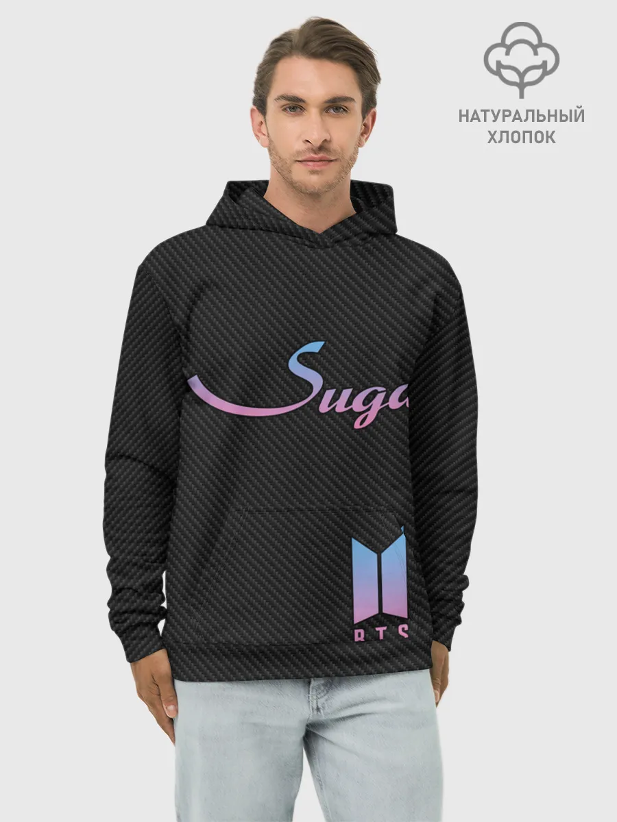 Худи мужской база хлопок / BTS Suga