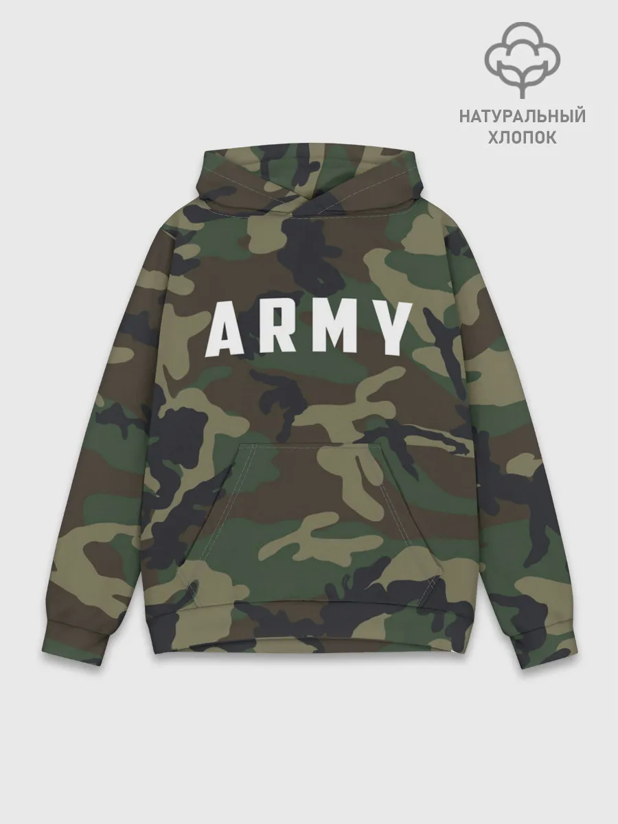 Худи мужской база хлопок / ARMY