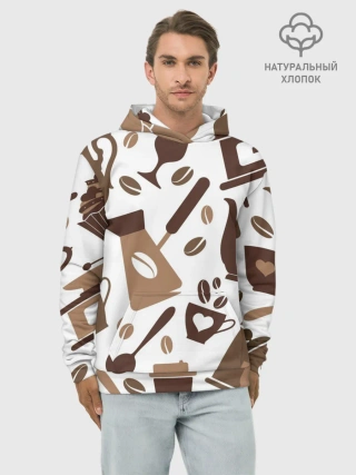 Худи мужской база хлопок / coffee