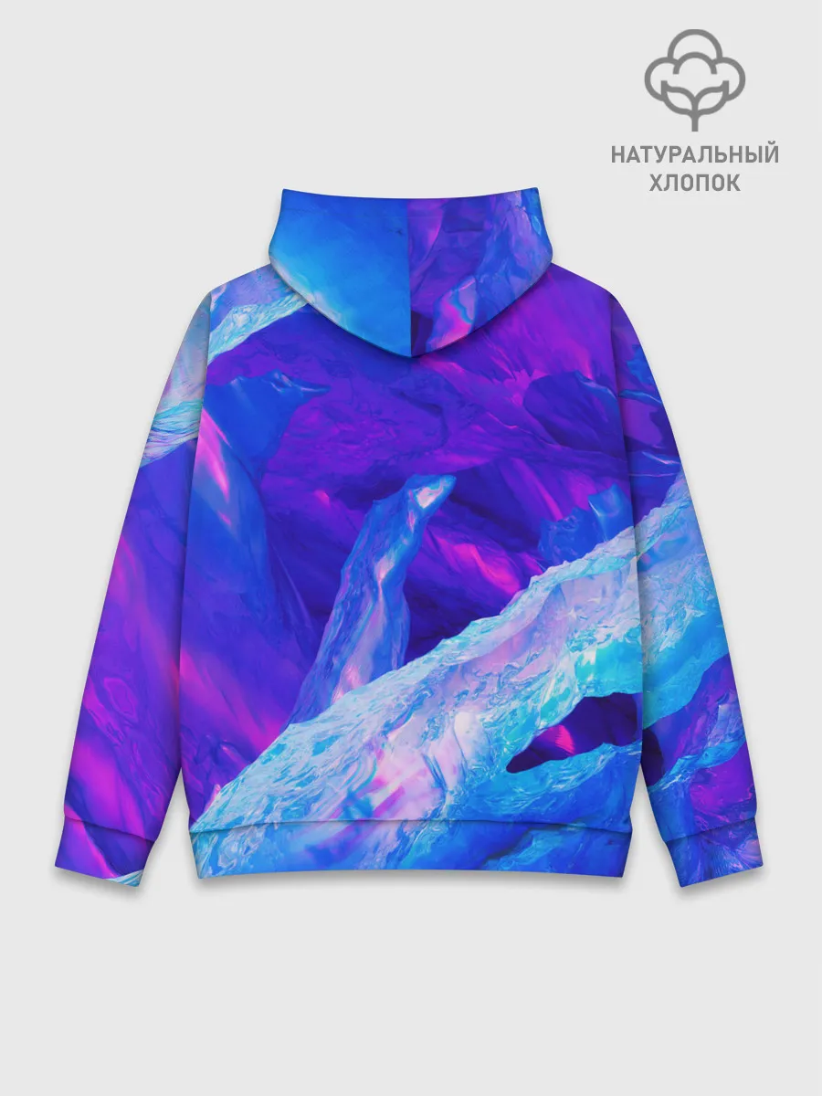 Худи мужской база хлопок / ЛЕДЯНОЙ НЕОН