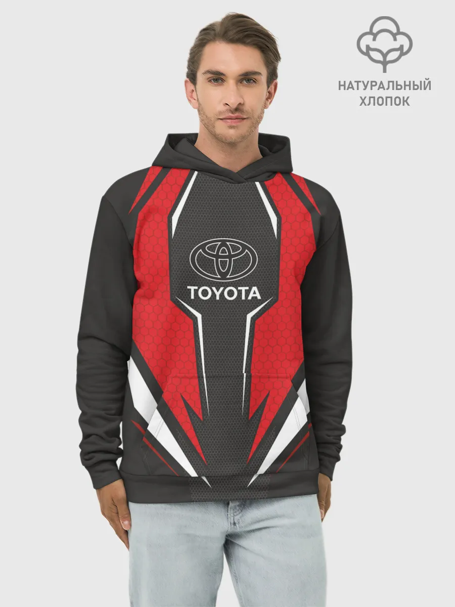 Худи мужской база хлопок / Toyota Driver team Red