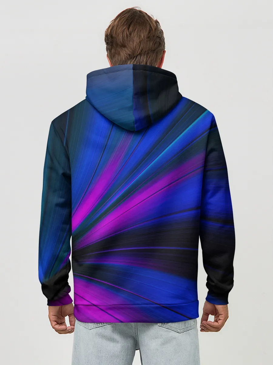 Худи мужской база хлопок / НЕОНОВЫЕ ВОЛНЫ | NEON STRIPES