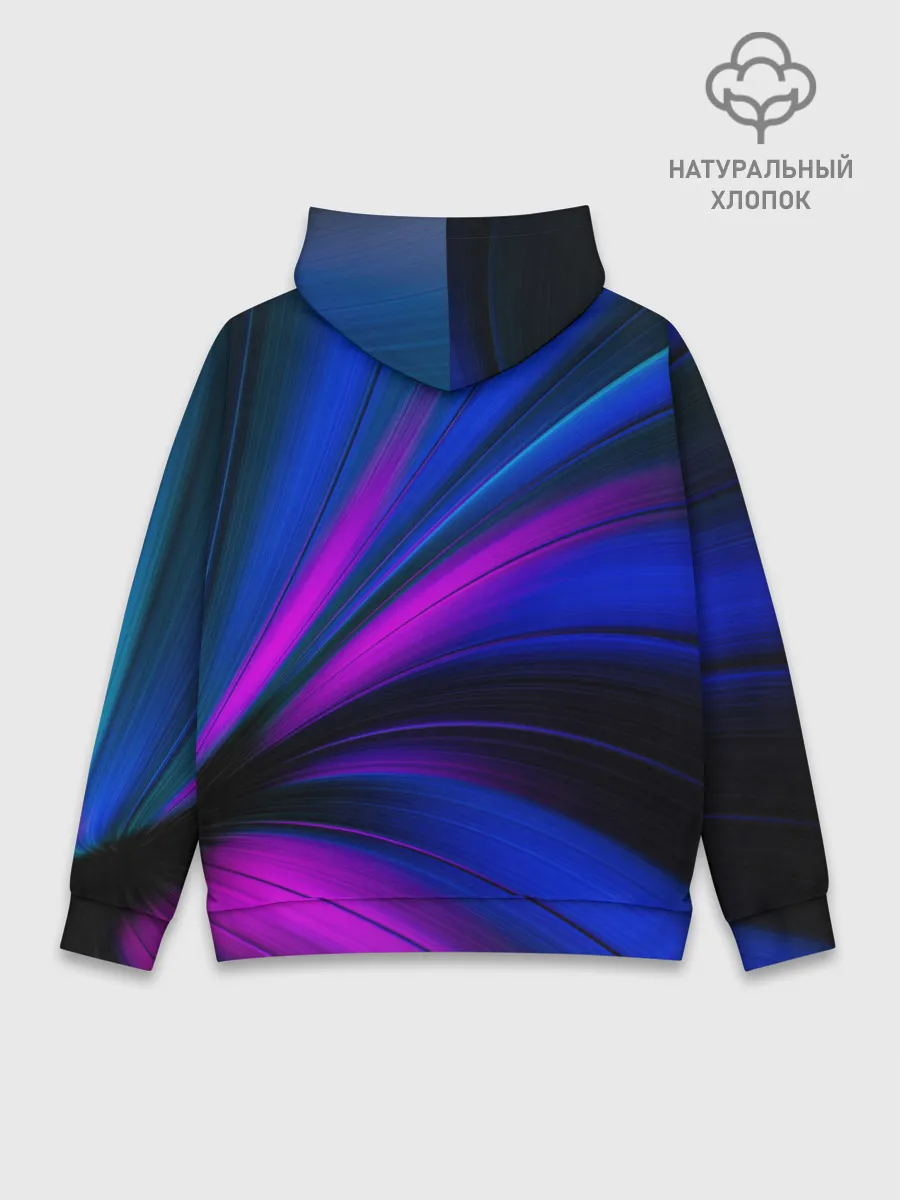 Худи мужской база хлопок / НЕОНОВЫЕ ВОЛНЫ | NEON STRIPES