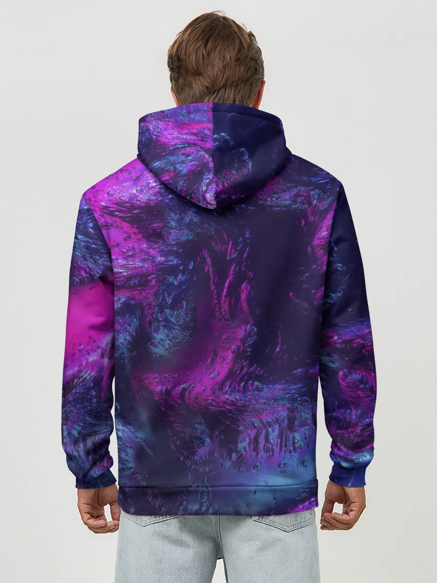 Худи мужской база хлопок / Неон