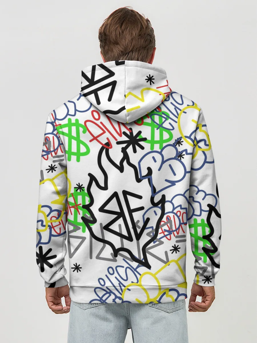 Худи мужской база хлопок / BILLIE EILISH GRAFFITI