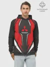 Худи мужской база хлопок / Mitsubishi Driver team Red