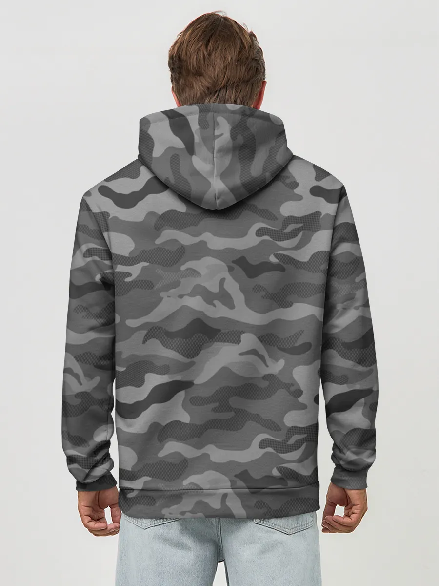 Худи мужской база хлопок / КАМУФЛЯЖ GREY