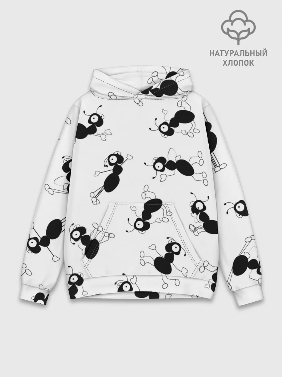 Худи мужской база хлопок / Муравьи