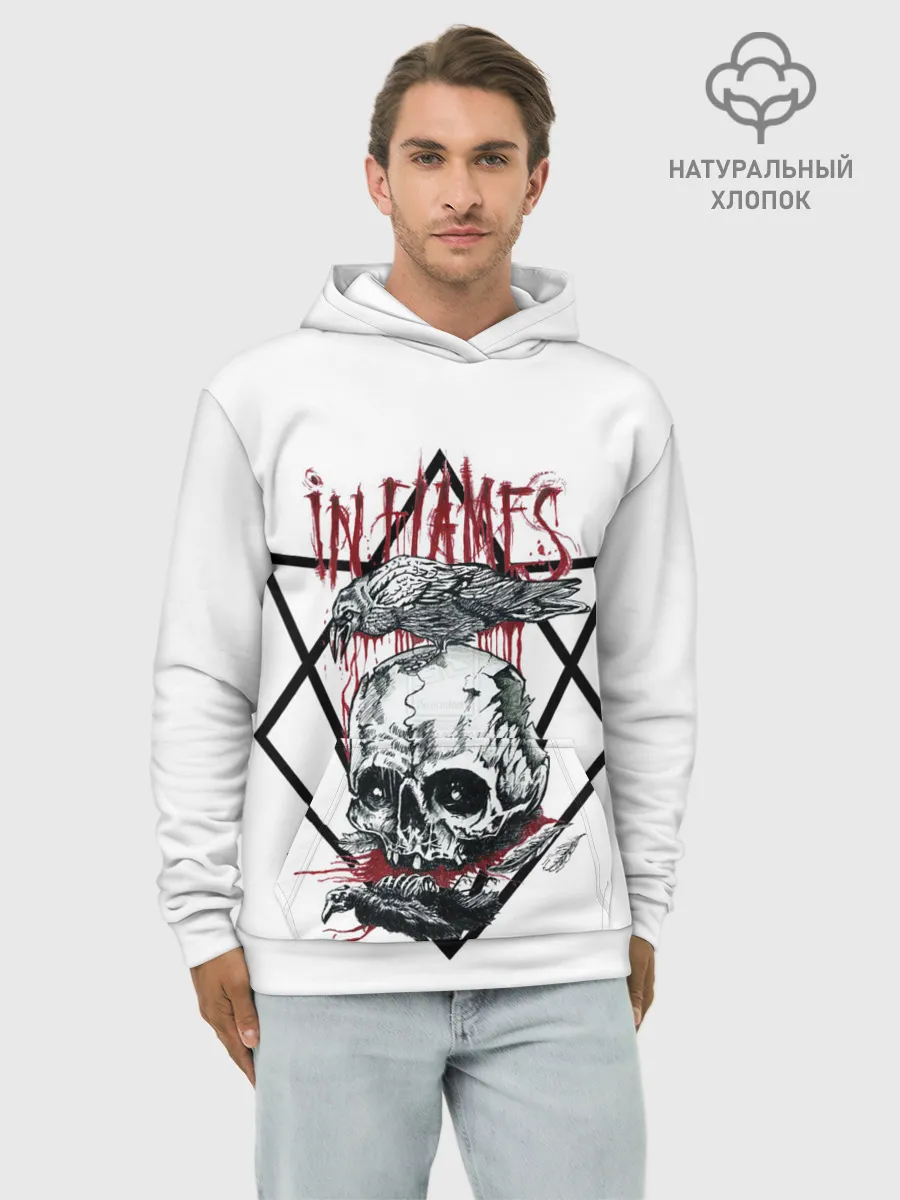 Худи мужской база хлопок / In Flames