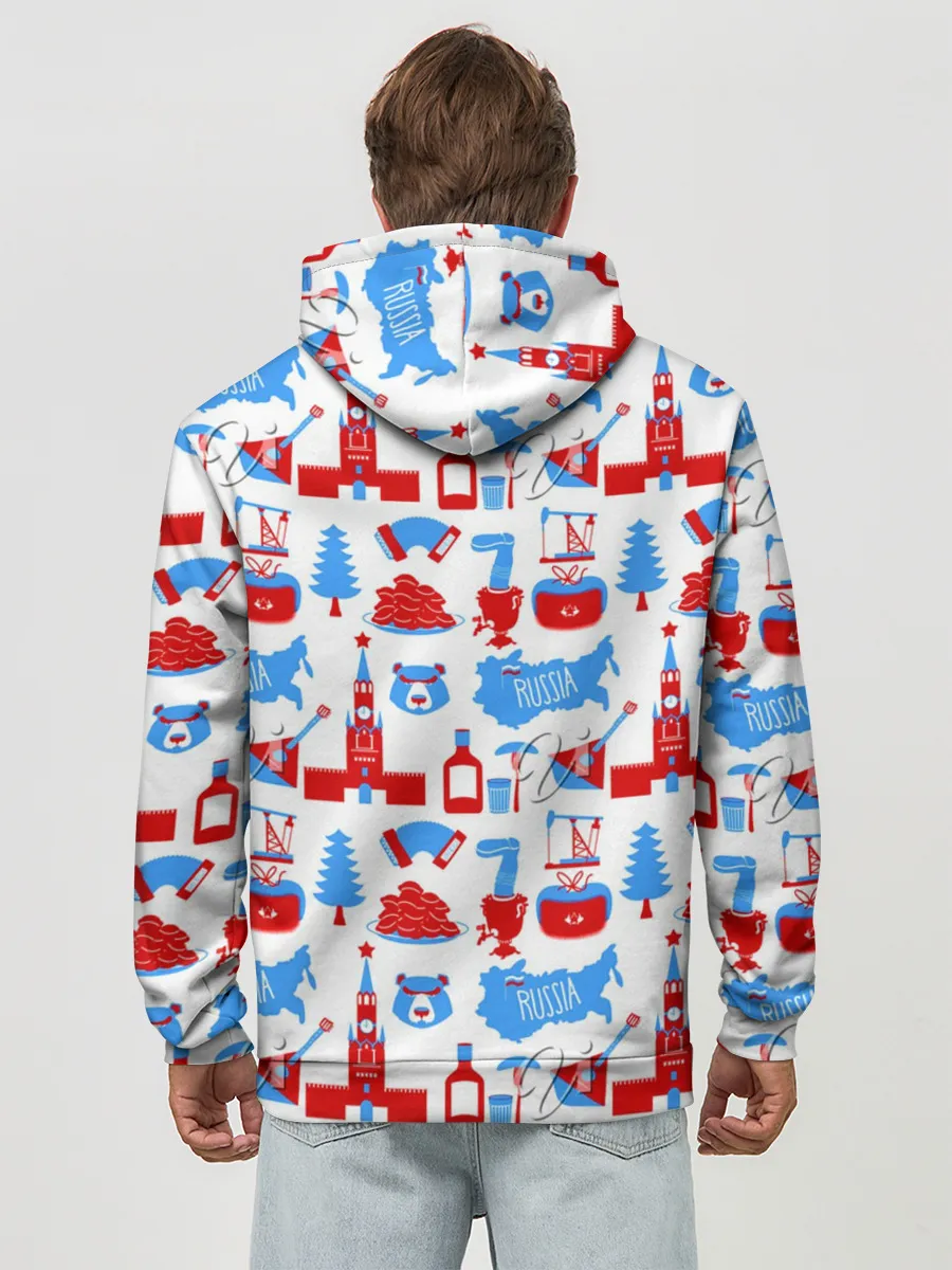 Худи мужской база хлопок / РОССИЯ УЗОР