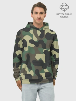 Худи мужской база хлопок / КАМУФЛЯЖ