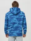 Худи мужской база хлопок / СИНИЙ КАМУФЛЯЖ