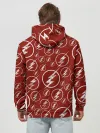 Худи мужской база хлопок / The Flash Logo Pattern