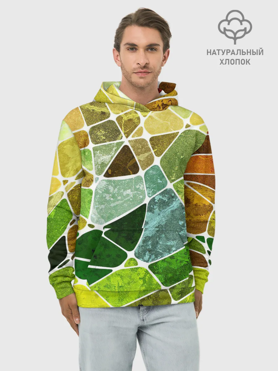 Худи мужской база хлопок / Мозаика