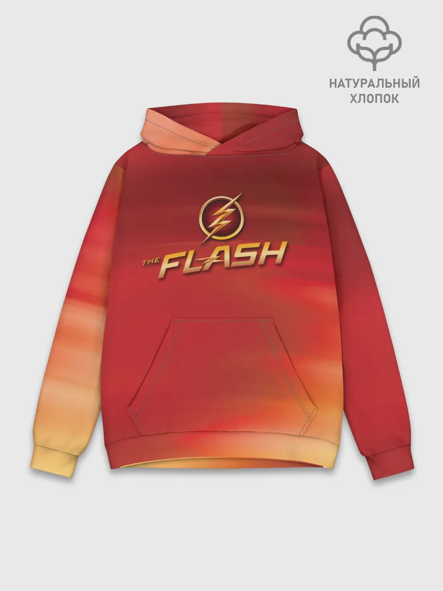 Худи мужской база хлопок / The Flash Logo Pattern