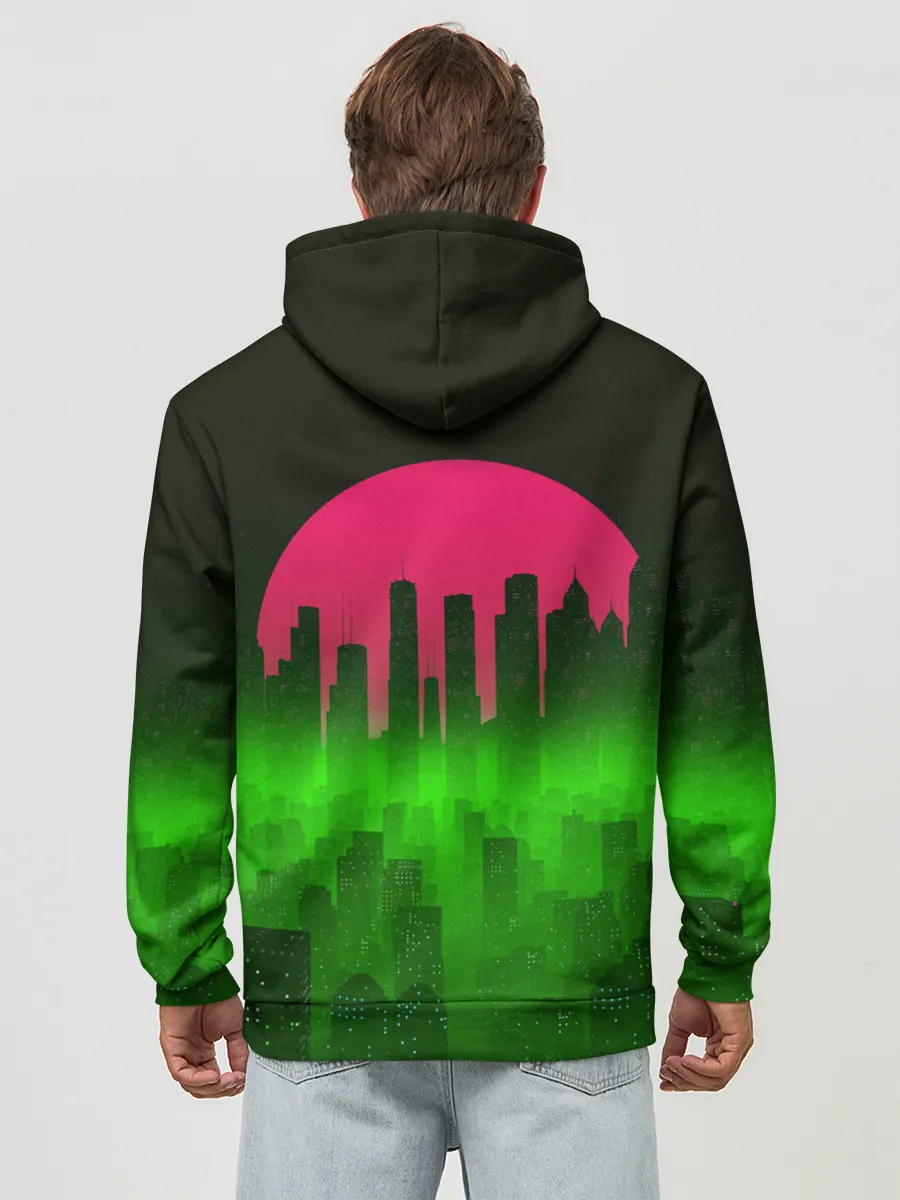 Худи мужской база хлопок / НЕОНОВЫЙ ГОРОД