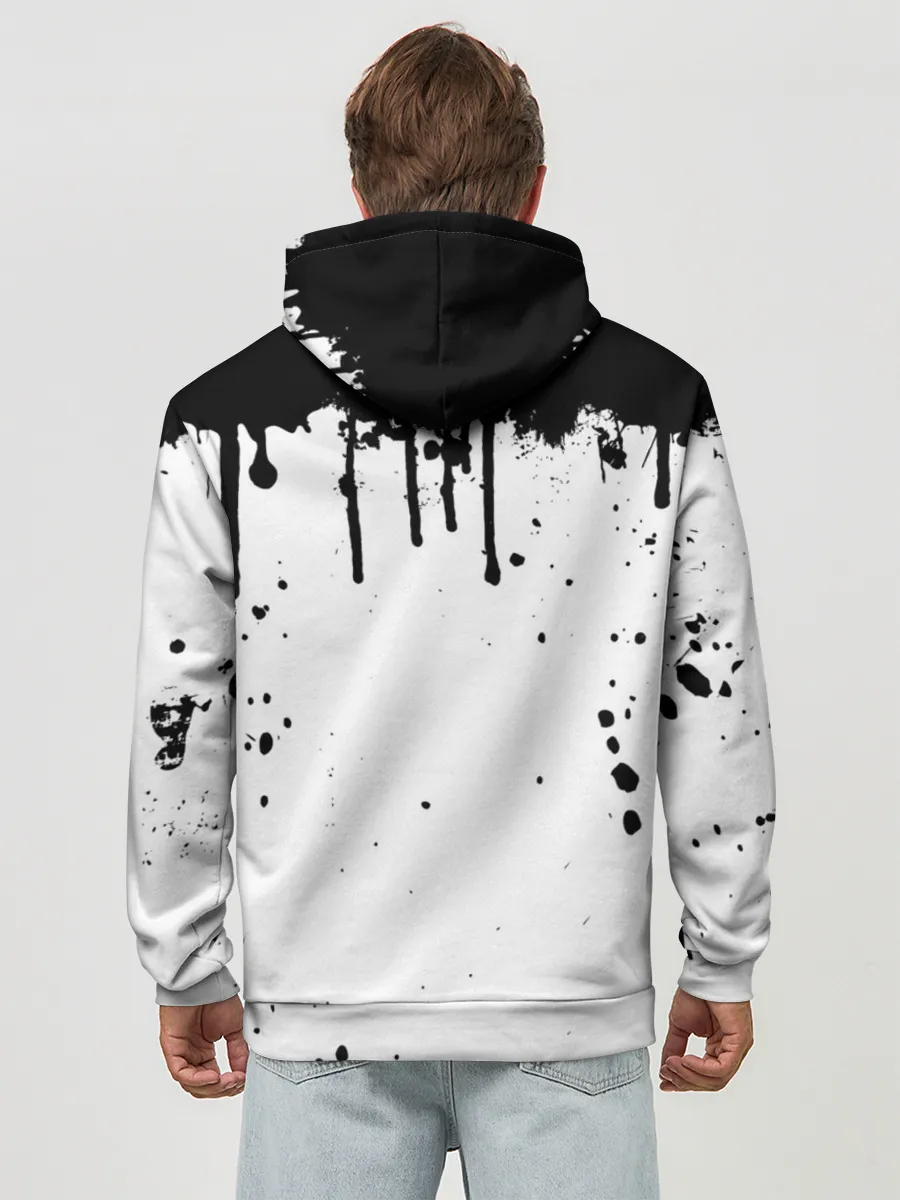 Худи мужской база хлопок / Ахегао лицо в цвете