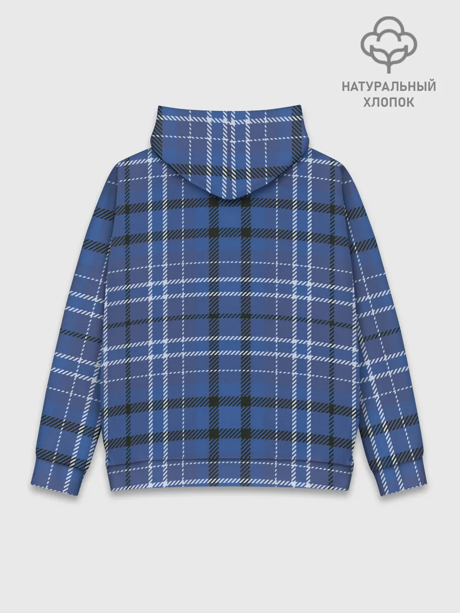 Худи мужской база хлопок / Шотландка | Tartan