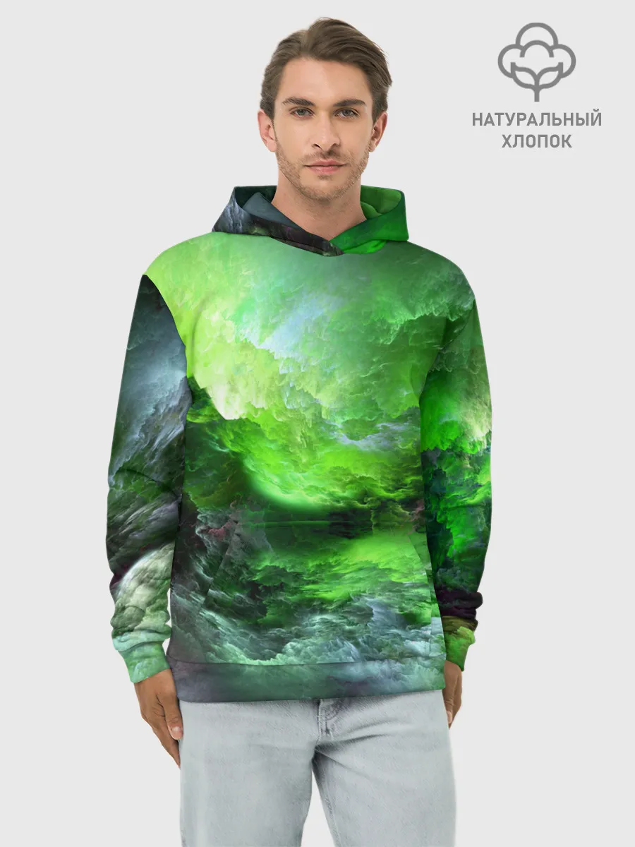 Худи мужской база хлопок / GREEN SPACE | ЗЕЛЁНЫЙ КОСМОС