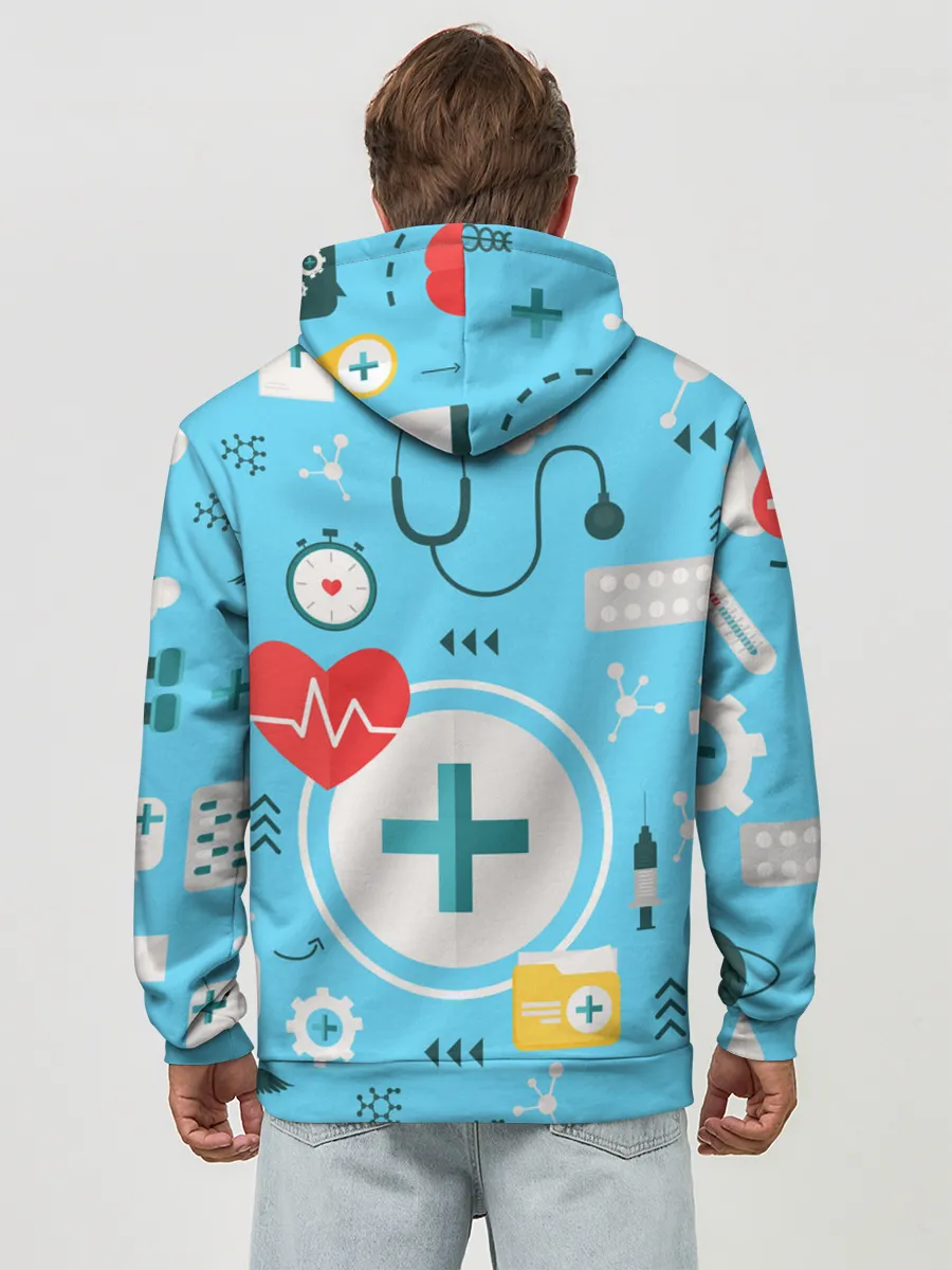 Худи мужской база хлопок / Лучший доктор