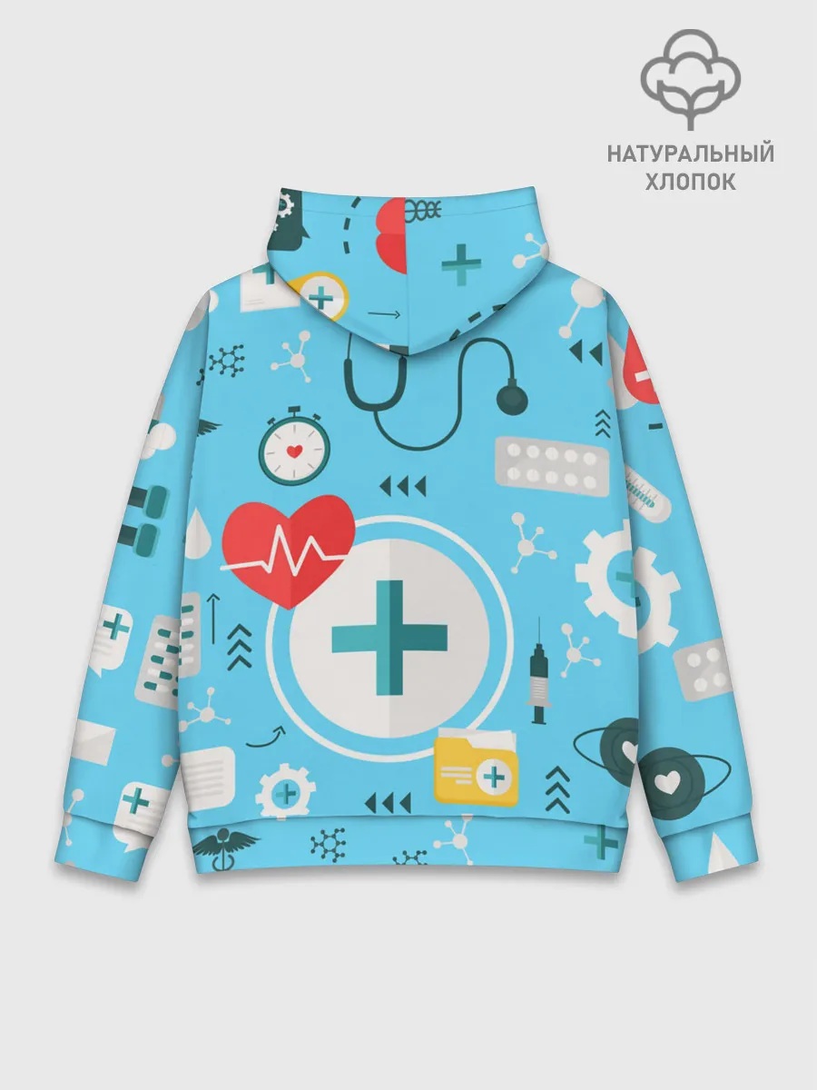 Худи мужской база хлопок / Лучший доктор