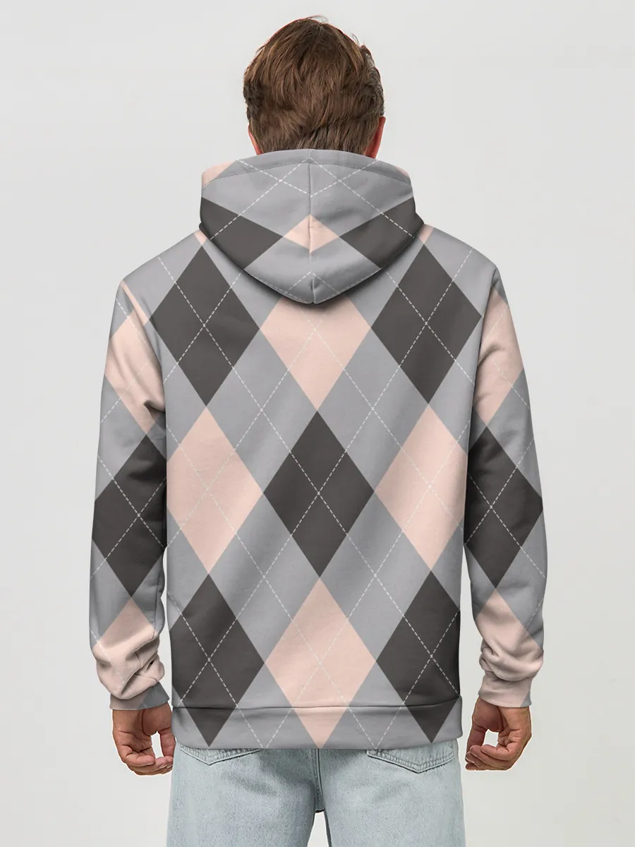 Худи мужской база хлопок / Шотландка | Tartan