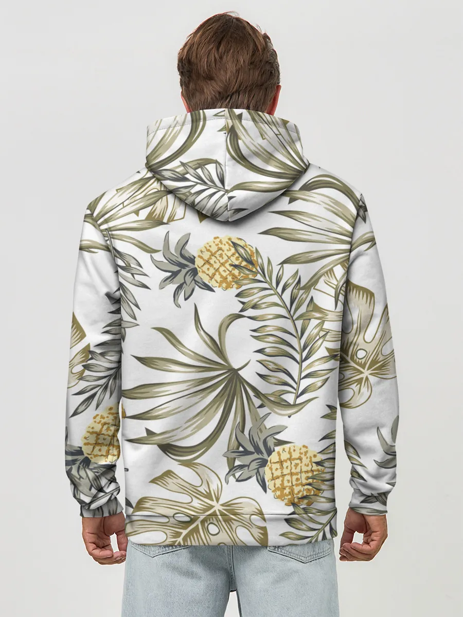 Худи мужской база хлопок / Тропики хаки