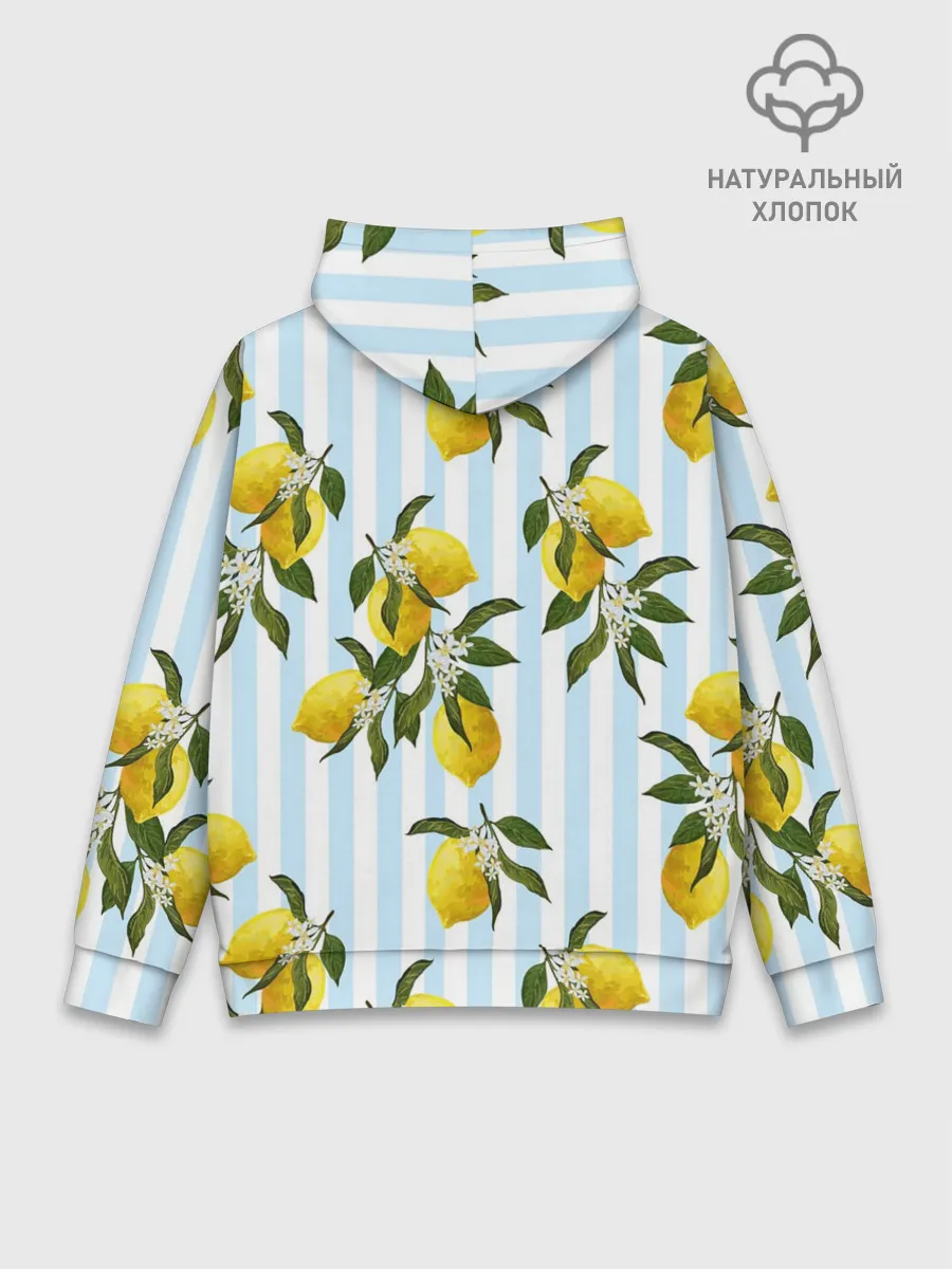 Худи мужской база хлопок / Лимоны