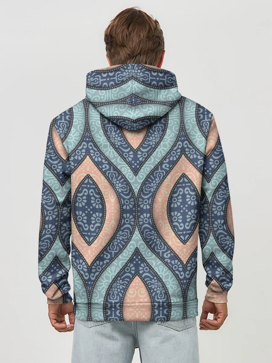 Худи мужской база хлопок / Восточный орнамент