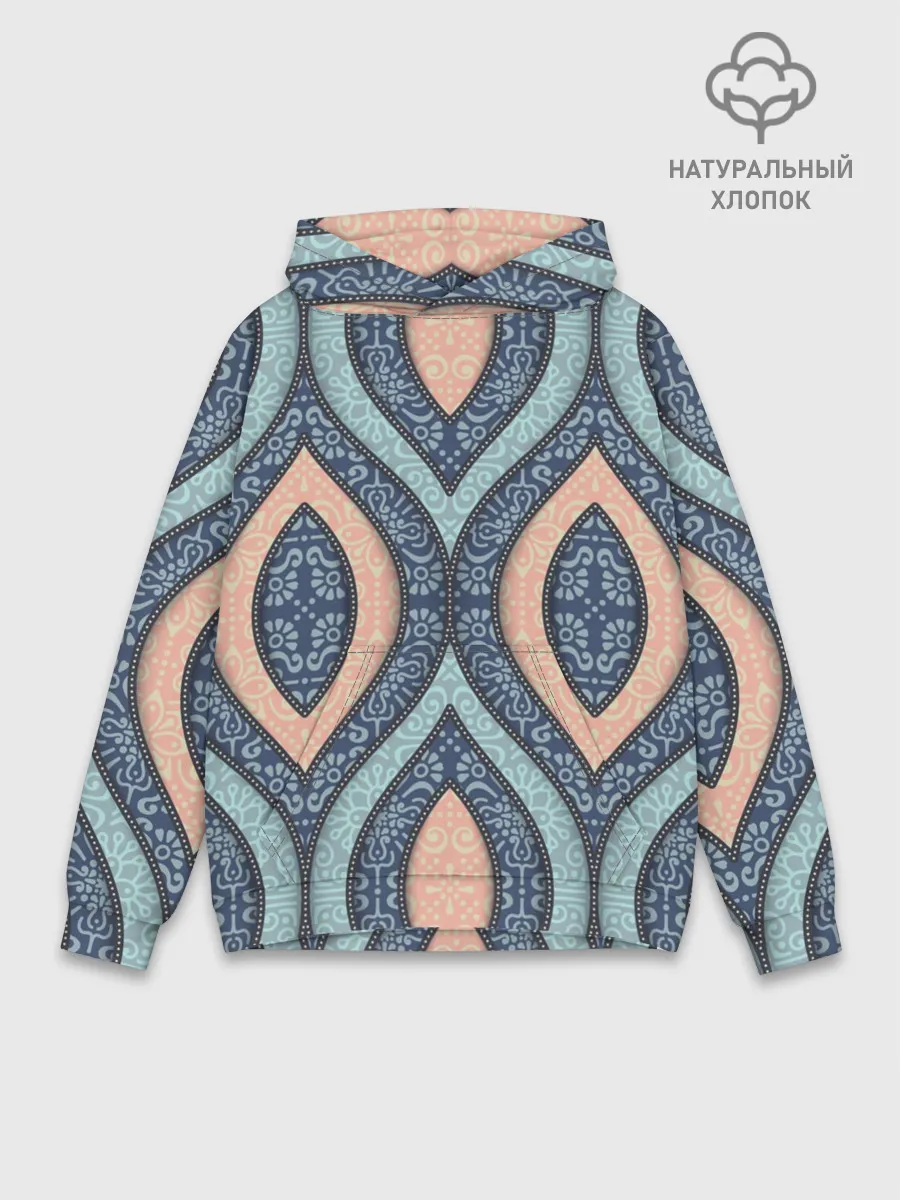 Худи мужской база хлопок / Восточный орнамент