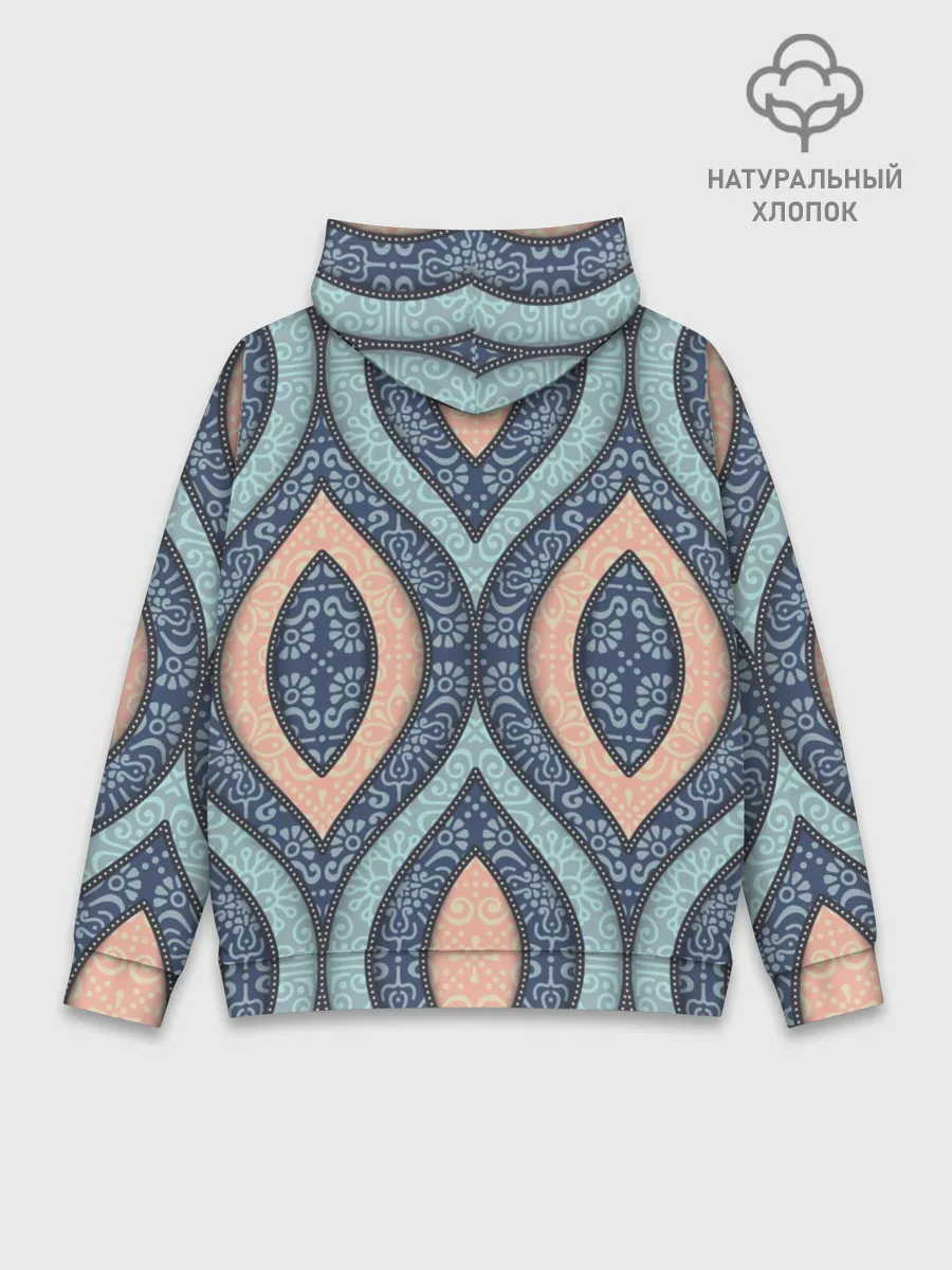 Худи мужской база хлопок / Восточный орнамент
